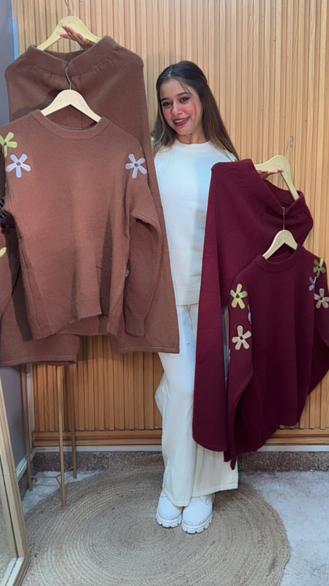 Round Neck Printed Sleeve Coord Set FC2085