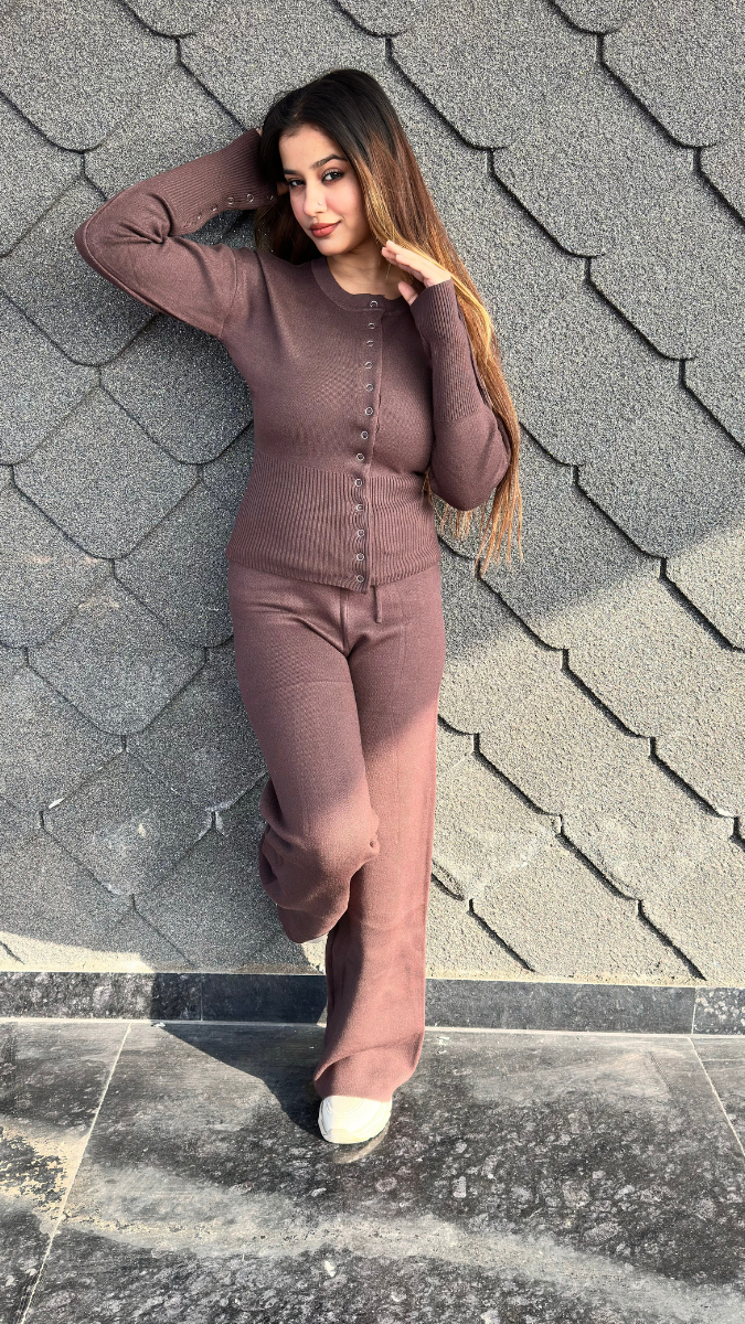 Round Neck Top And Pant Coord Set FC2125