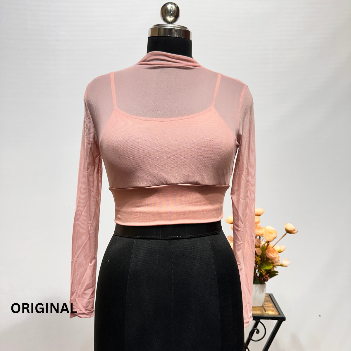 Round Neck Fitted Crop Top