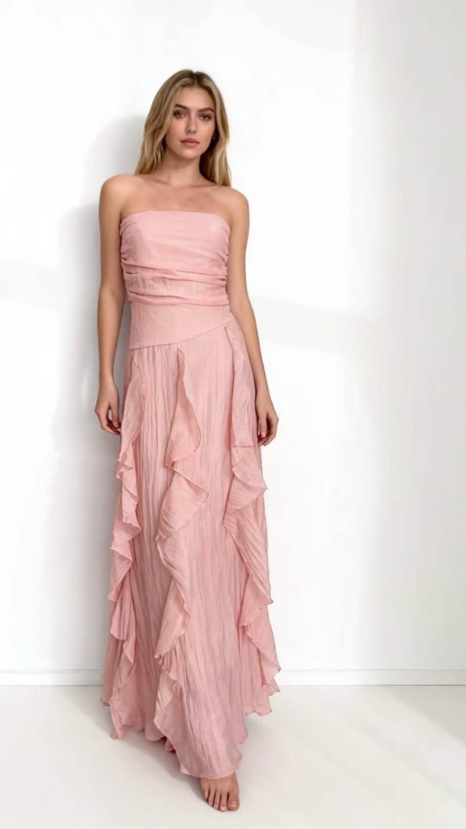 Ruffle Designed Off Shoulder Dress FC2541