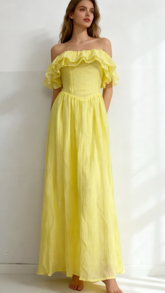 Ruffle Off Shoulder Dress FC2538