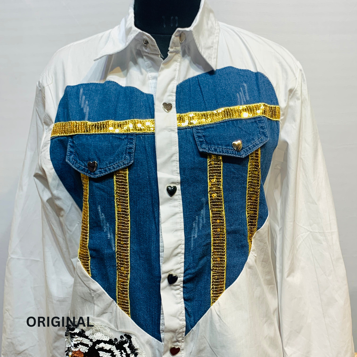 Sequence Denim Heart Shirt