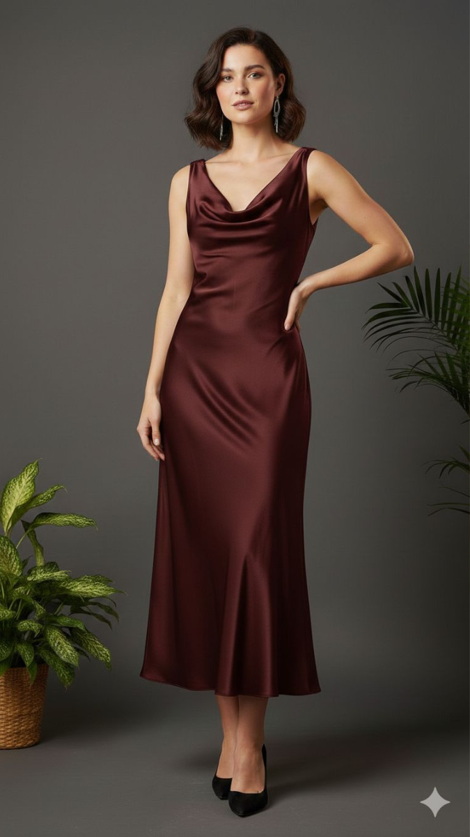 Sexy Satin Bodycon Dress FC2186