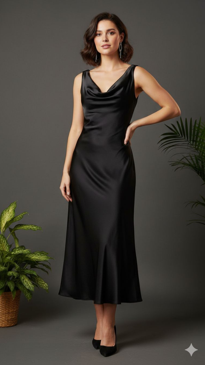 Sexy Satin Bodycon Dress FC2186