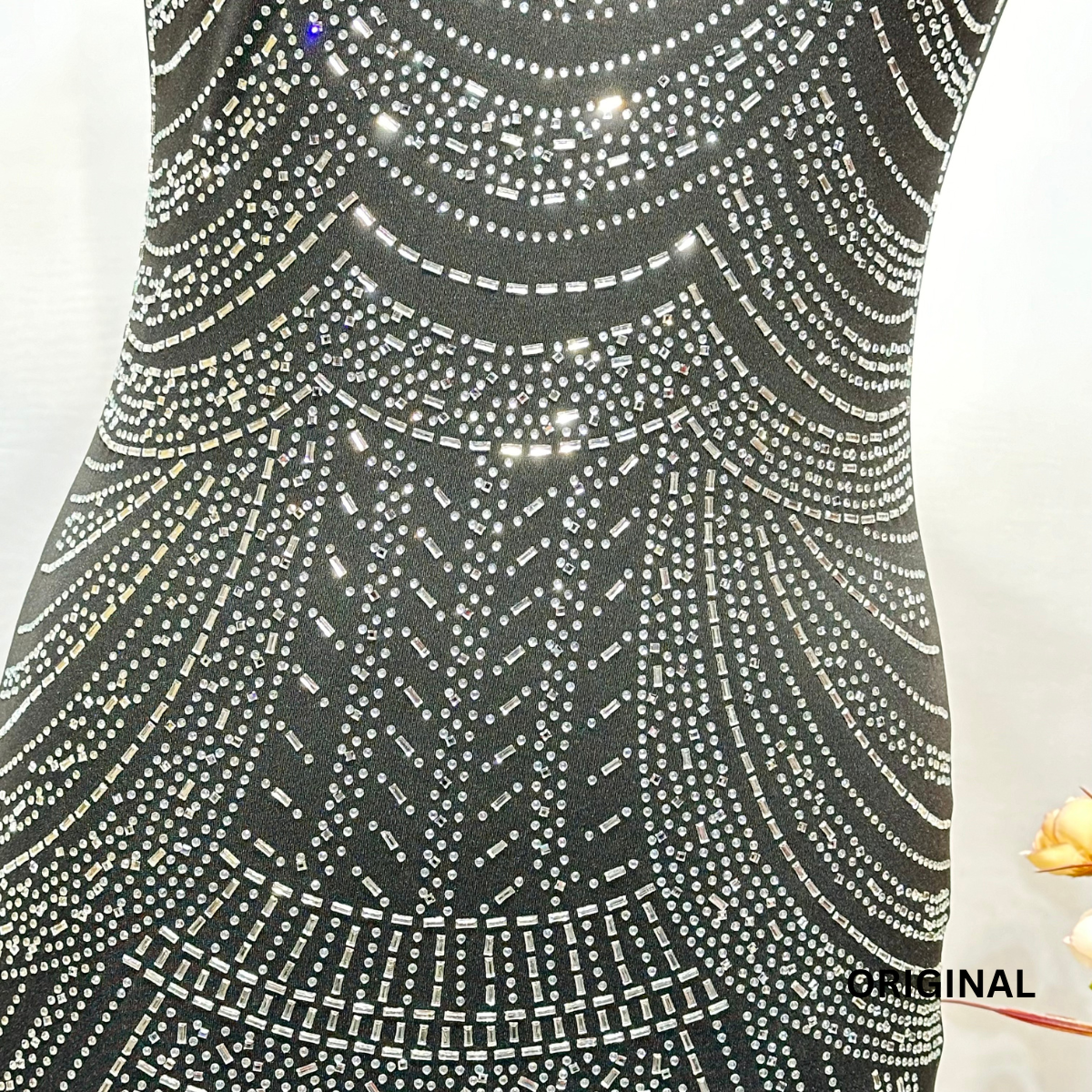 Sexy Sparkle Solid Midi Dress