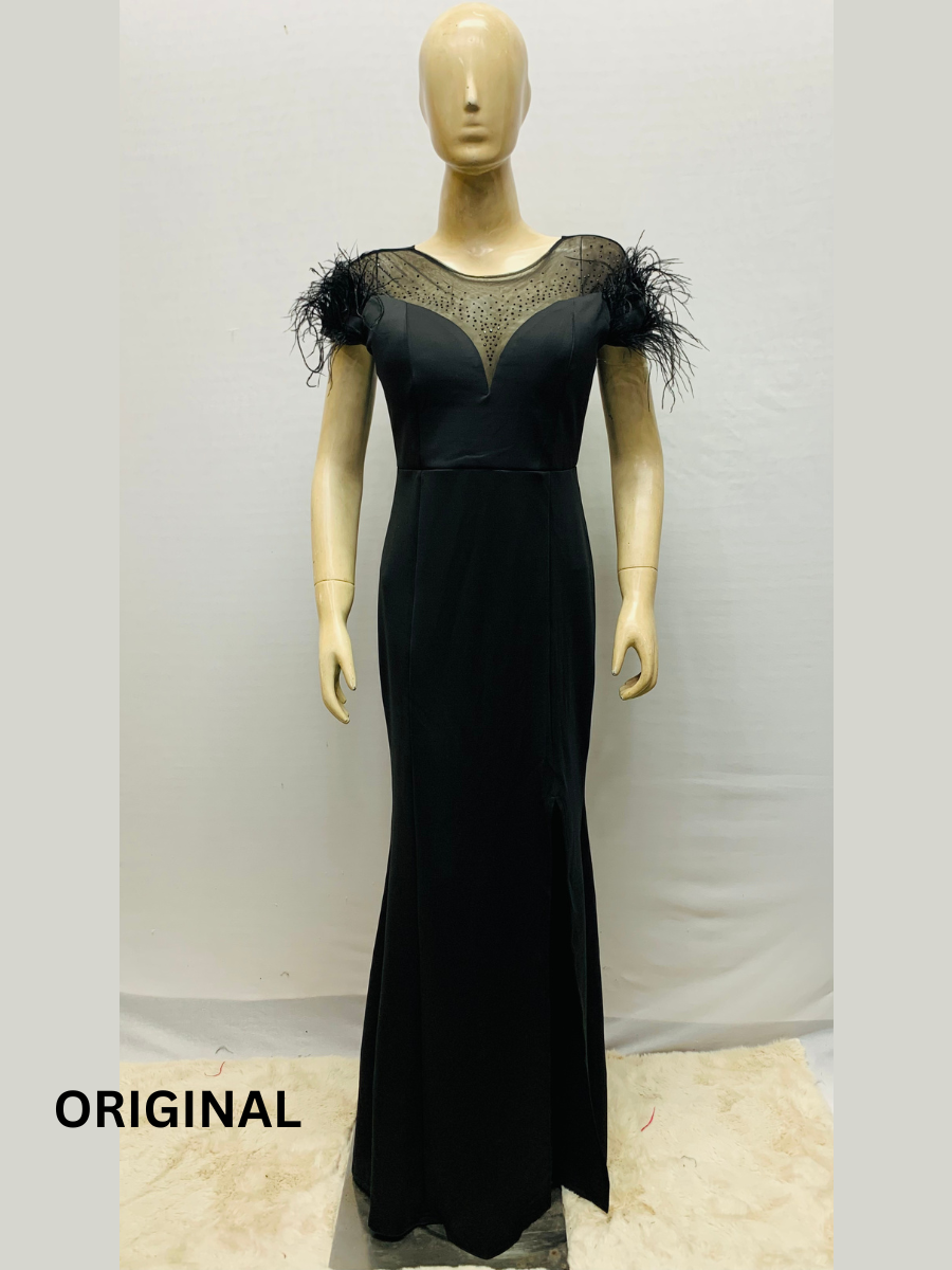 Sexy High Slit Designer Neck Dress FC1498