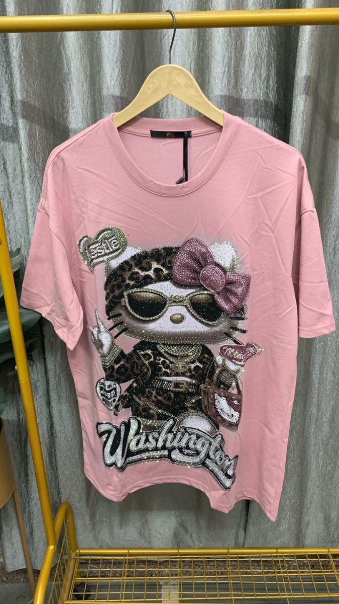 Shiny Kitty Printed T-Shirt FC2474