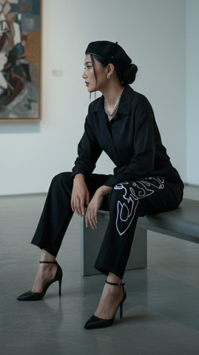 Shirt With Face Printed Pant Coord Set FC2189