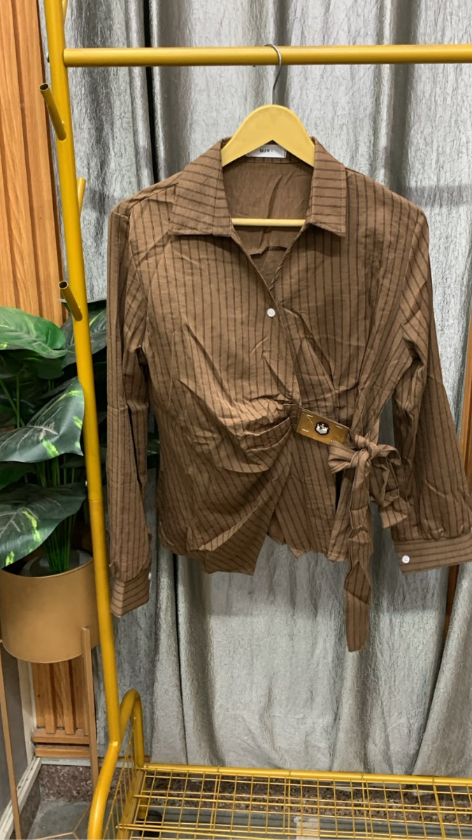 Side Tie Belt Line Shirt FC2542