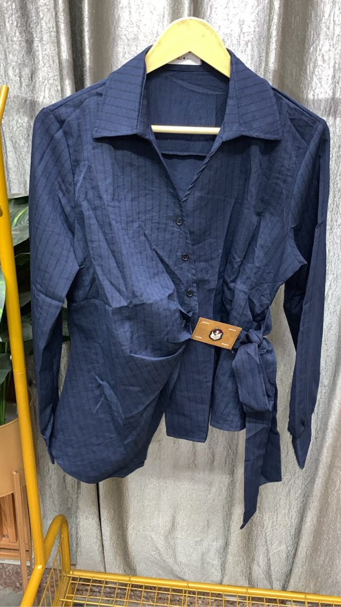 Side Tie Belt Line Shirt FC2542