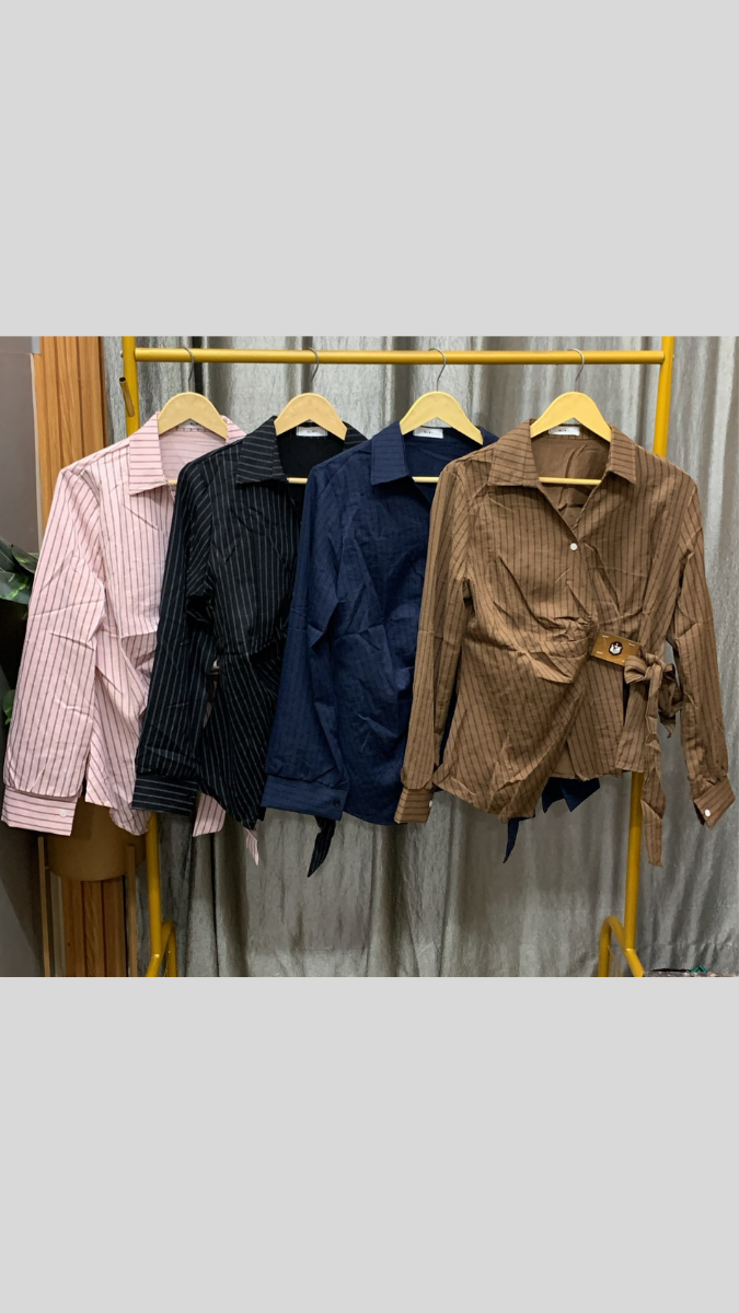 Side Tie Belt Line Shirt FC2542
