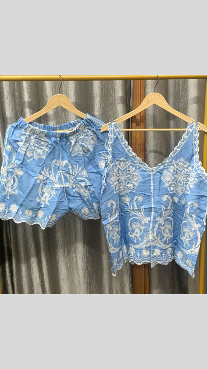 Sleeveless Top With Shorts Coord Set FC2238