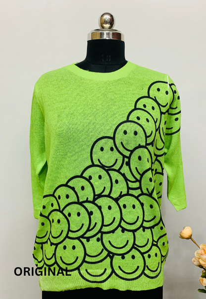 Smiley Printed Top