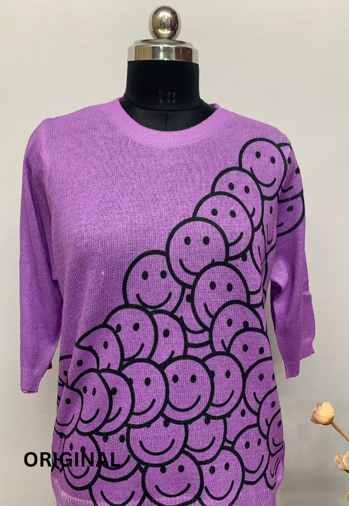 Smiley Printed Top