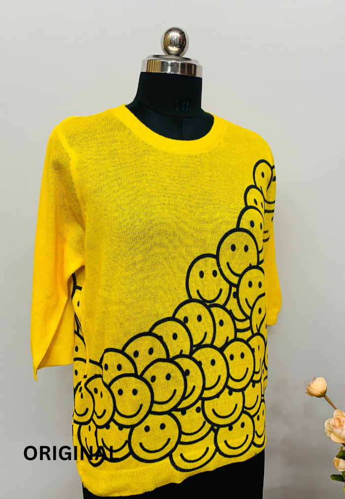 Smiley Printed Top