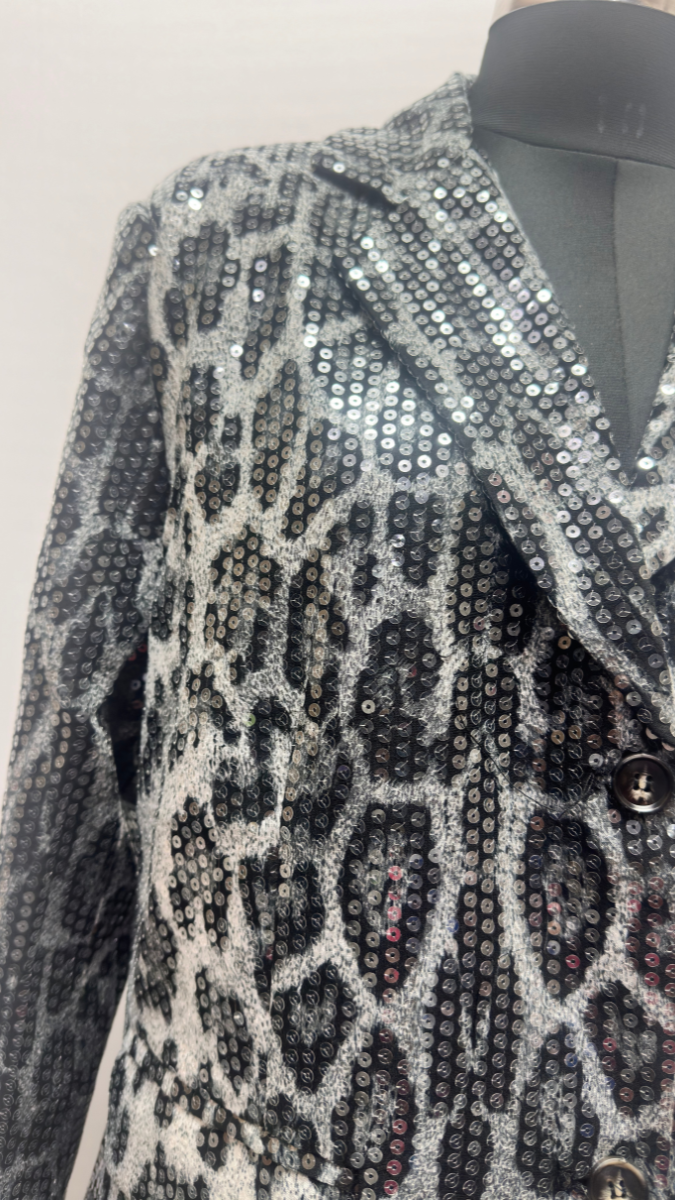 Snake Print Sequin Blazer FC1632