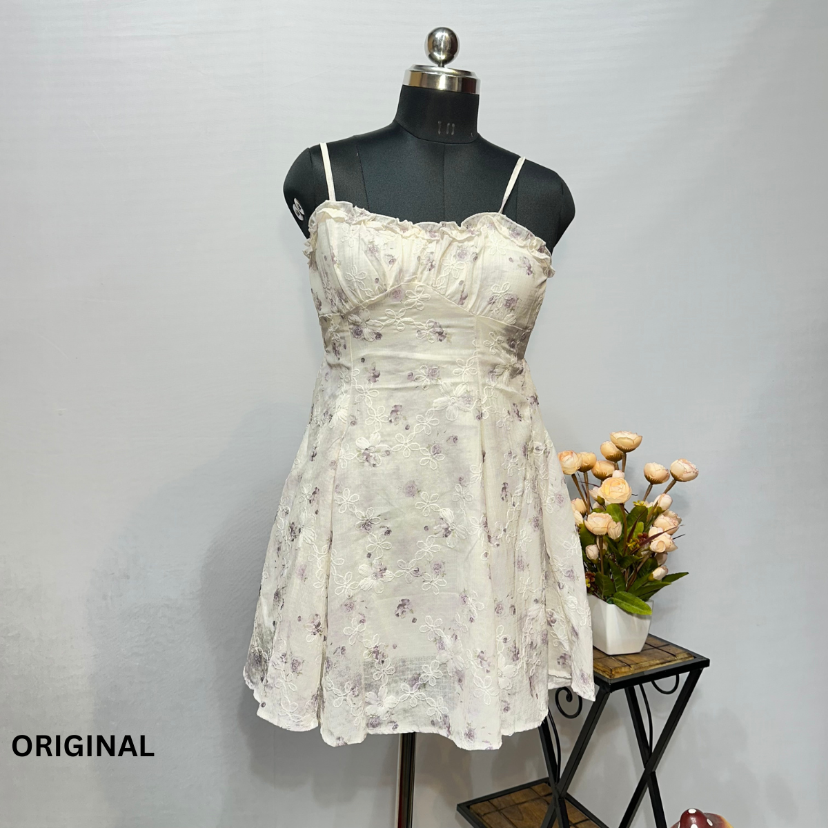 Spaghetti Strap Flower Print Dress