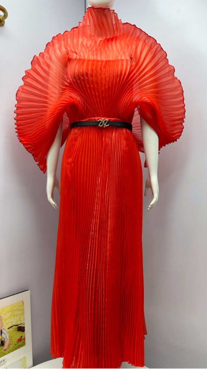 Spread Wings Exquisite Pleated Ruffle Gown FC1827