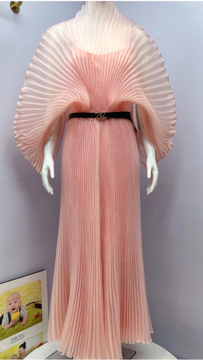 Spread Wings Exquisite Pleated Ruffle Gown FC1827