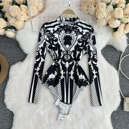 FC Stand Collar Bodysuit