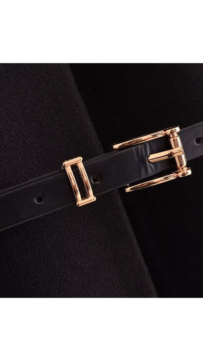 Stand Collar Woolen Cover Up Cape FC2025