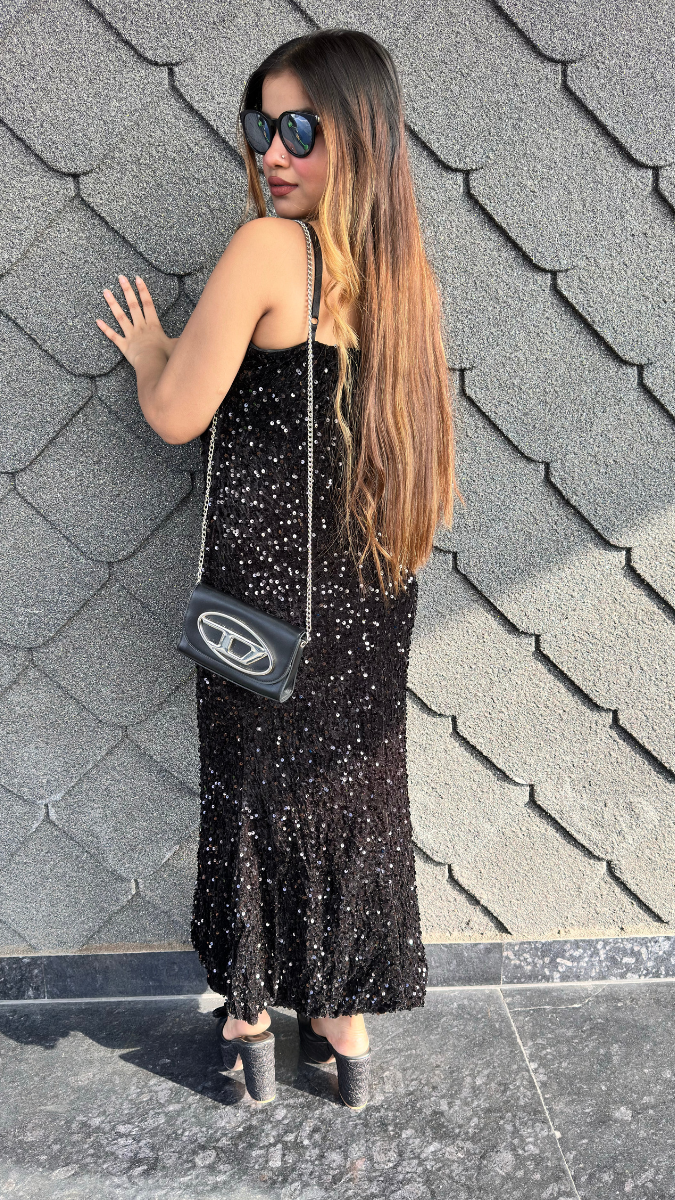 Strap Sleeve Sequin Mermaid Dress FC2049