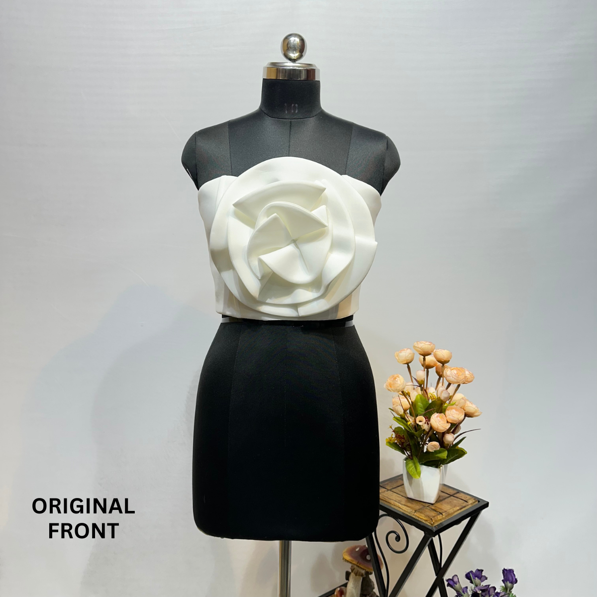 Strapless 3D Flower Top