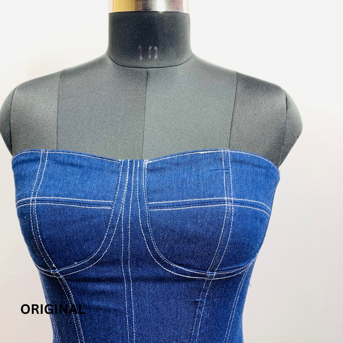 Strapless Denim Dress