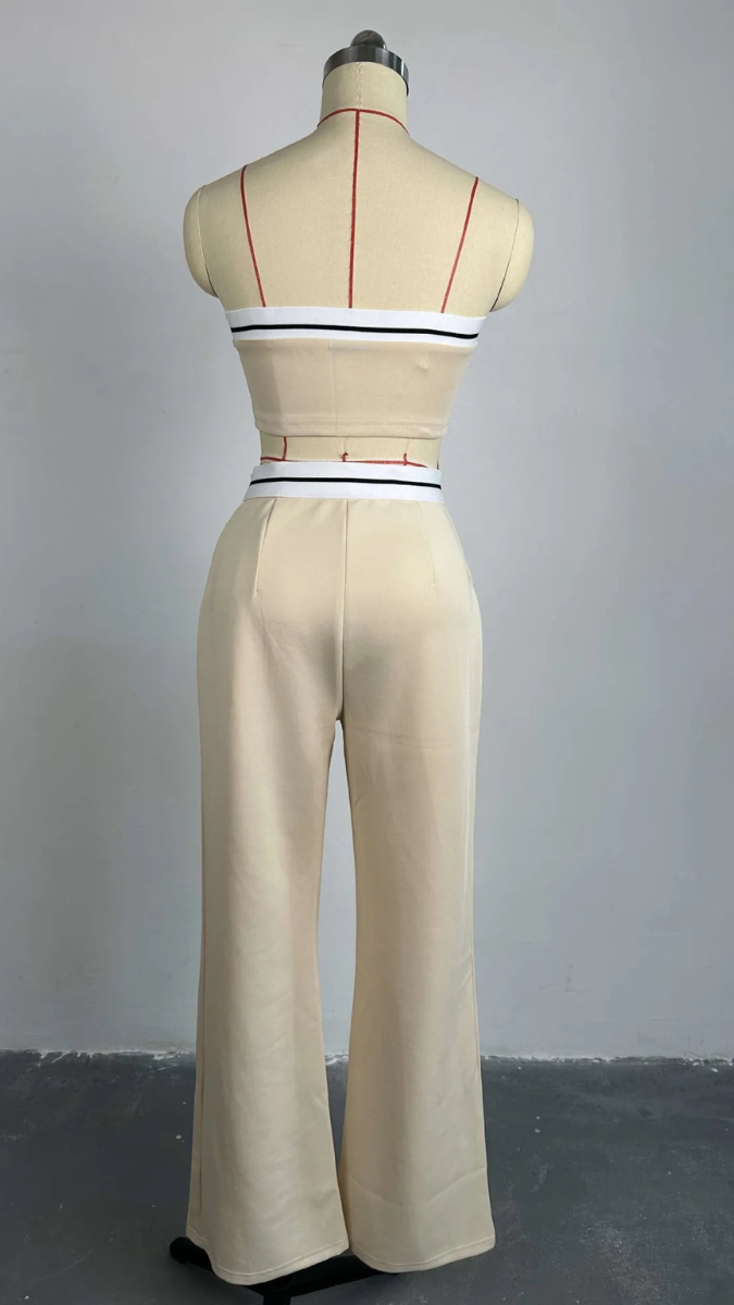 Strapless Crop Top With Trousers Set FC1168