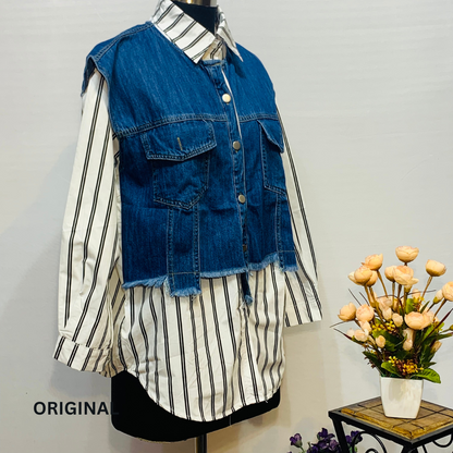 Stripe Denim Shirt