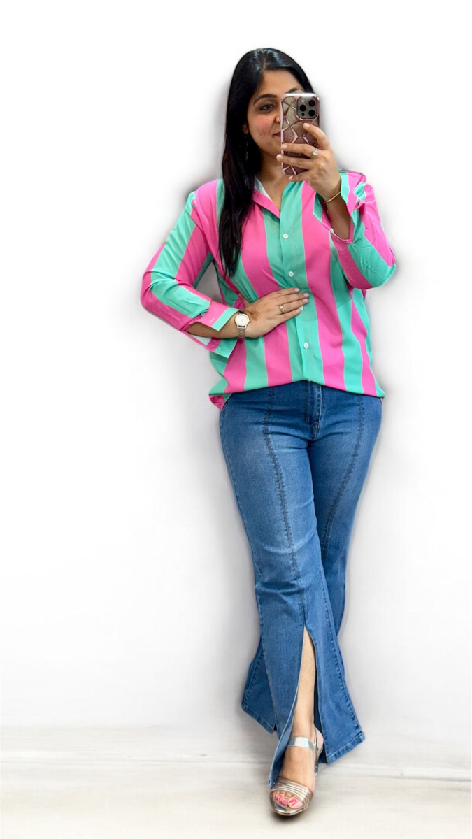 Striped Collar Shirt FC1902