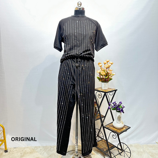 Striped Top & Trousers Set