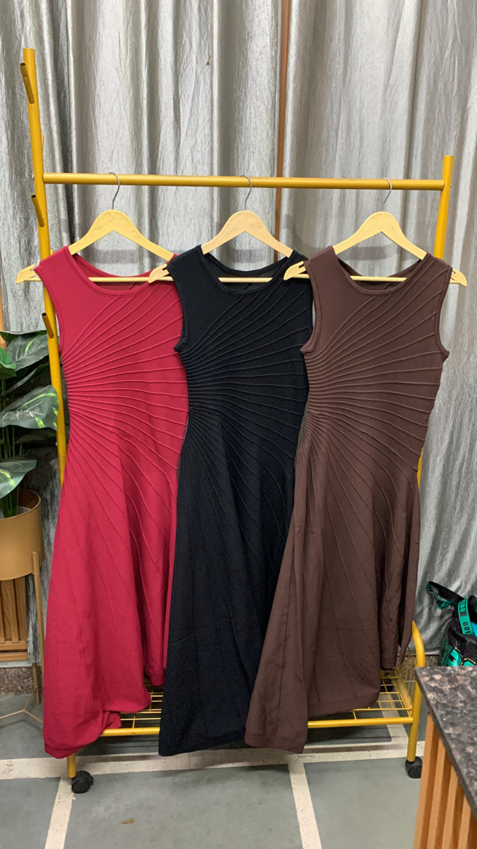 Stylish Asymmetrical Draped Sleeveless Dress FC2553