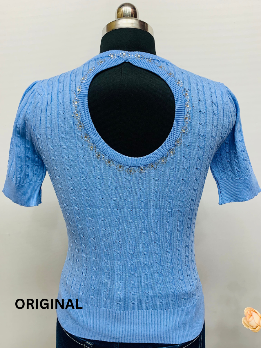 Stylish Back Knitting Top FC1325