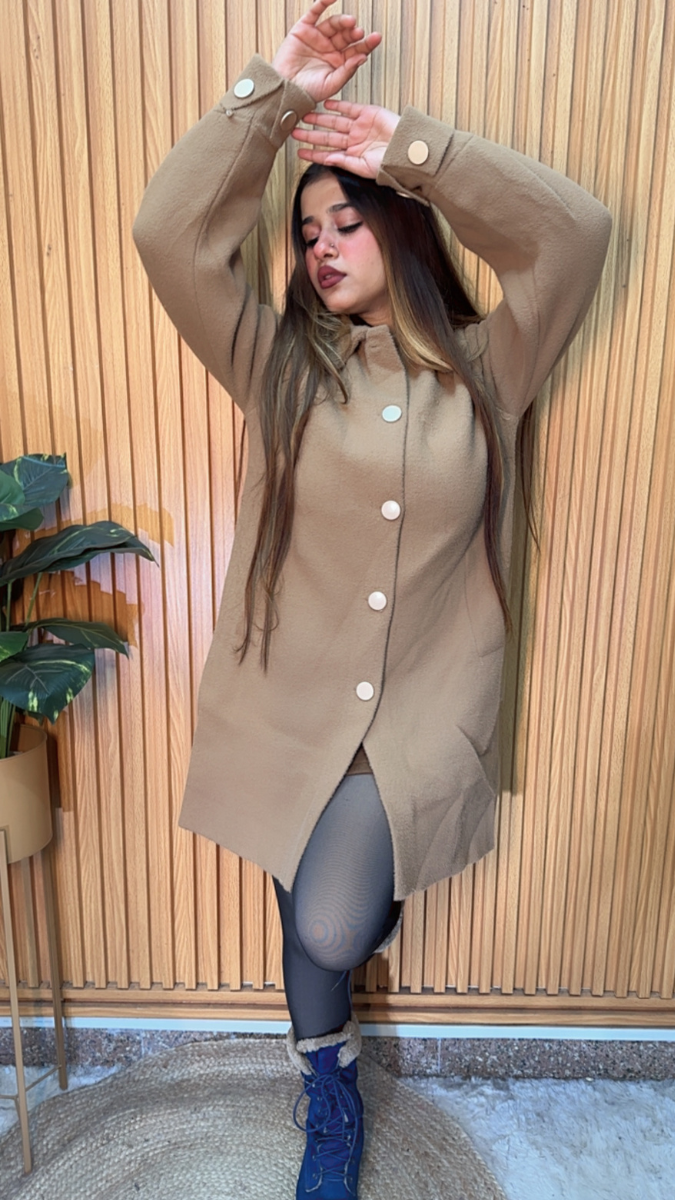 Stylish Collared Long Coat FC2091