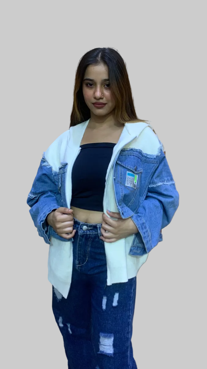 Stylish Denim Jacket With Hosiery Embedded FC2040