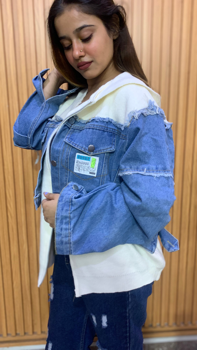 Stylish Denim Jacket With Hosiery Embedded FC2040