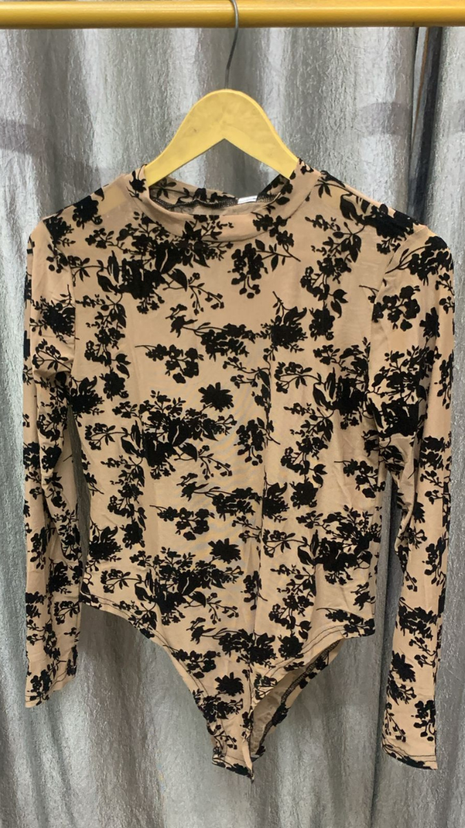 Stylish Floral See Through Bodysuit FC2236