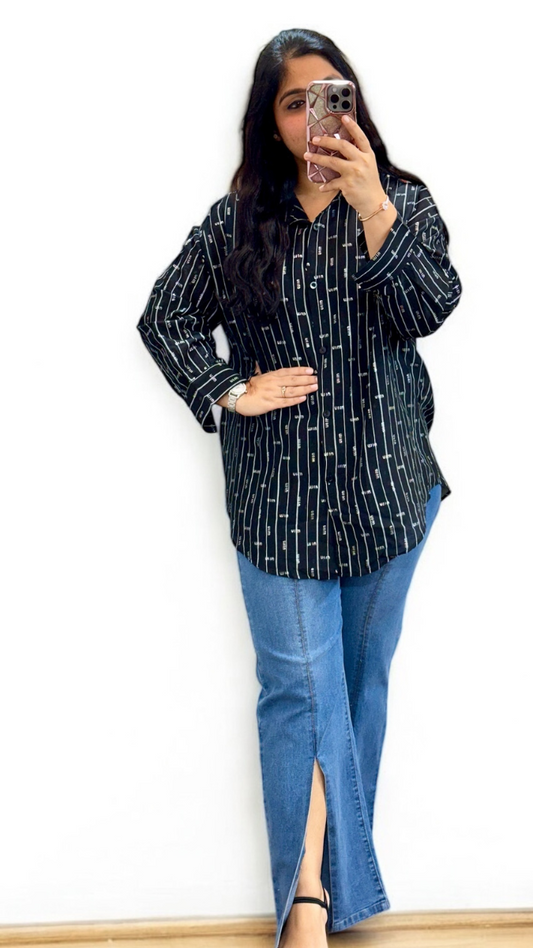 Stylish Glittering Line Shirt FC1940