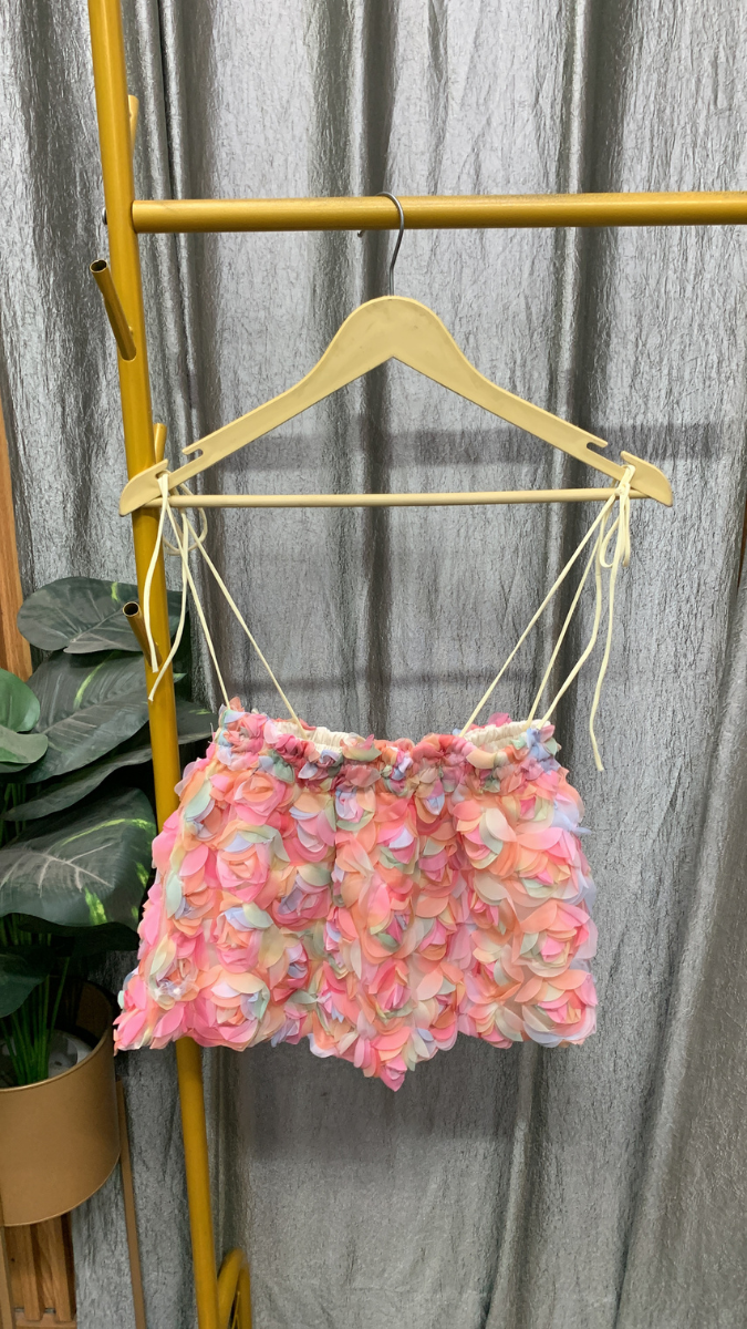 Stylish Rose Off Shoulder Crop Top FC2523