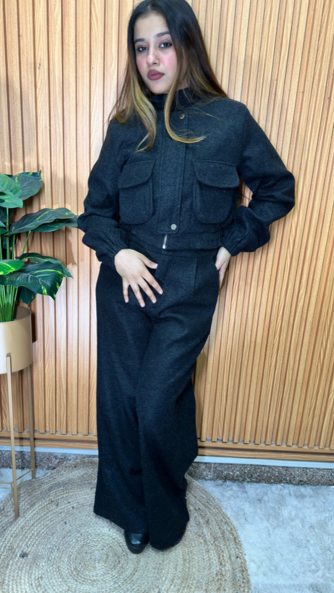 Stylish Round Neck Pocket Top And Pant FC2104