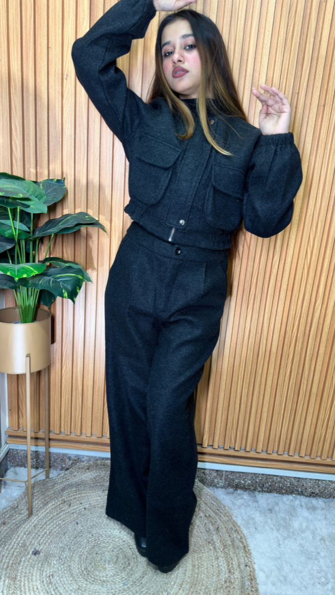 Stylish Round Neck Pocket Top And Pant FC2104