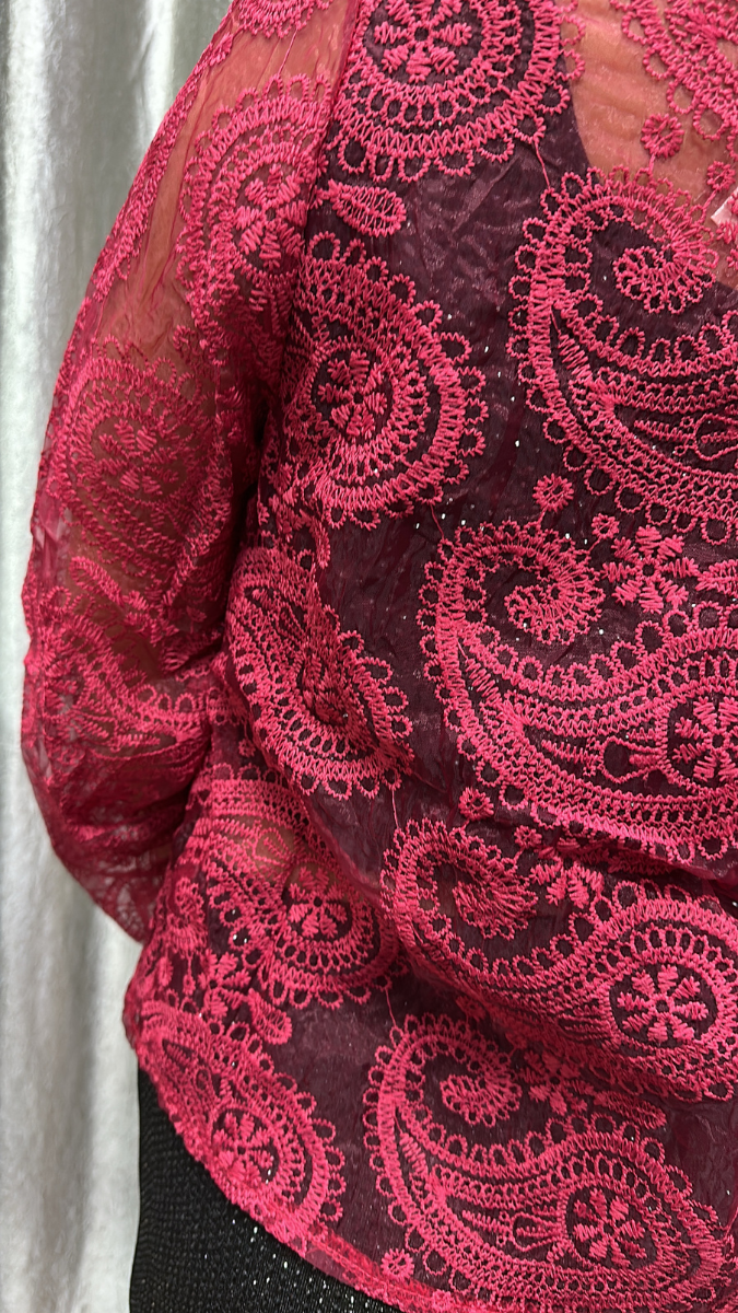 Stylish See Trough Crochet Top FC2141