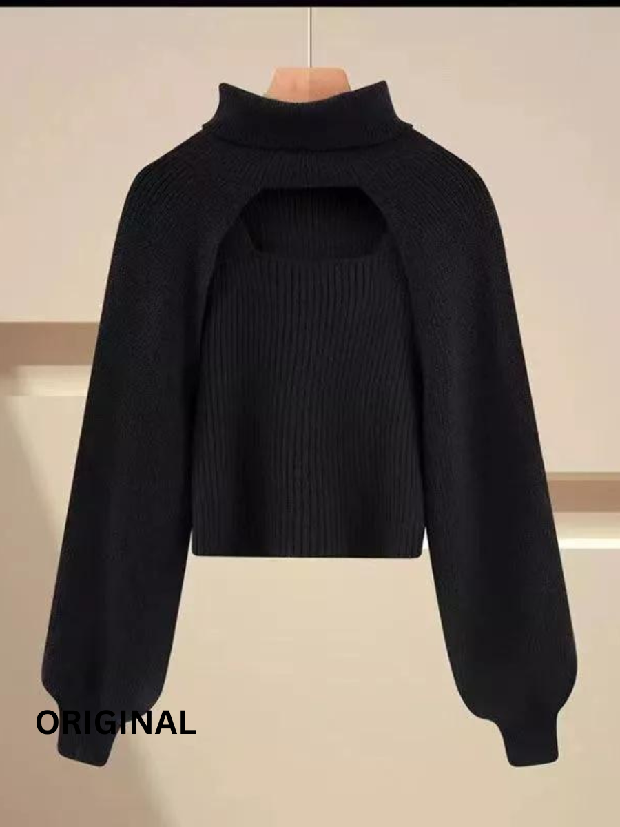 Stylish Shrug with Strap Sleeve Winter Top