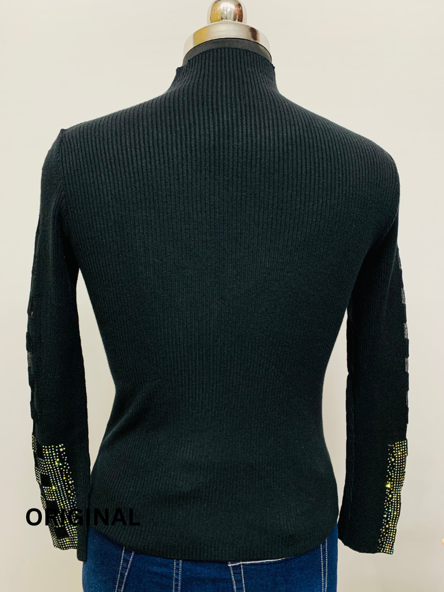 Trending Rhinestone Winter Top