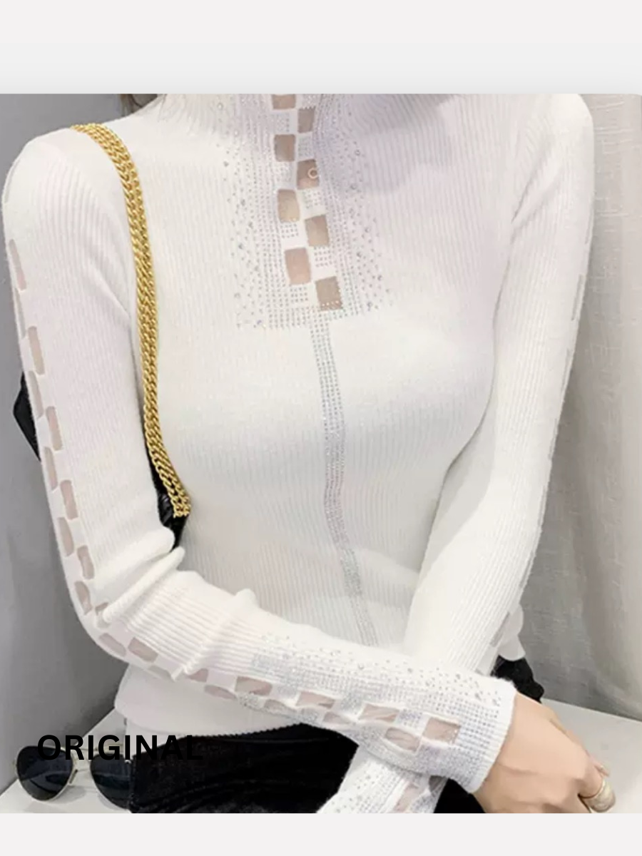 Trending Rhinestone Winter Top