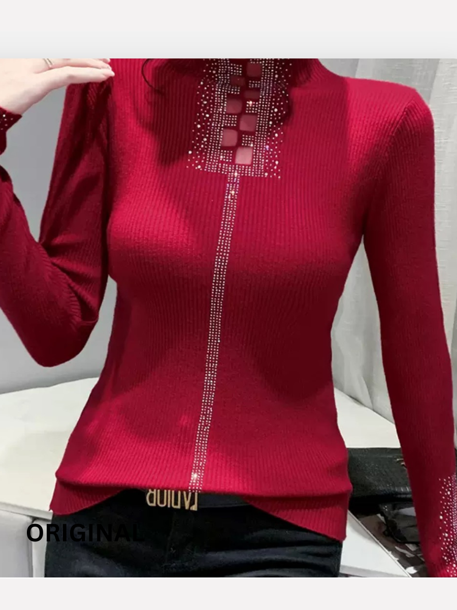 Trending Rhinestone Winter Top