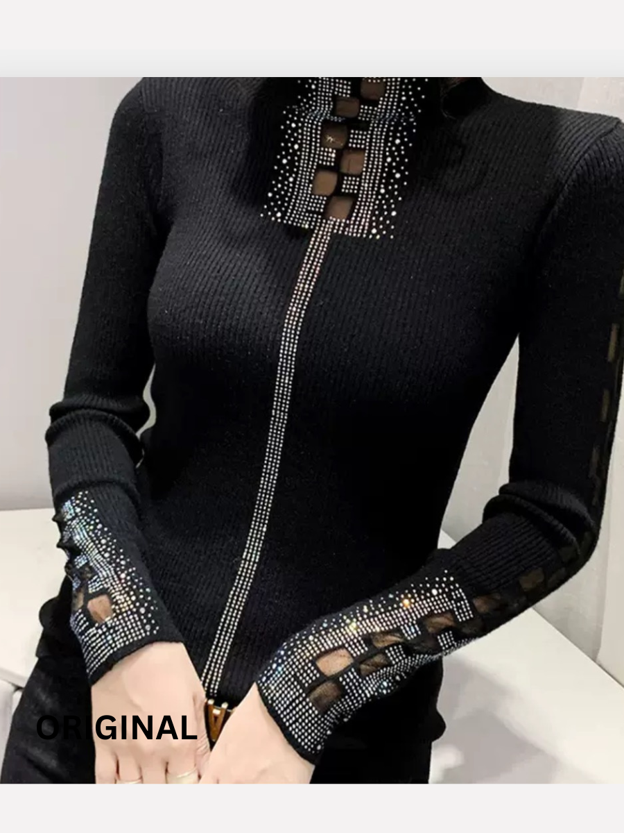 Trending Rhinestone Winter Top