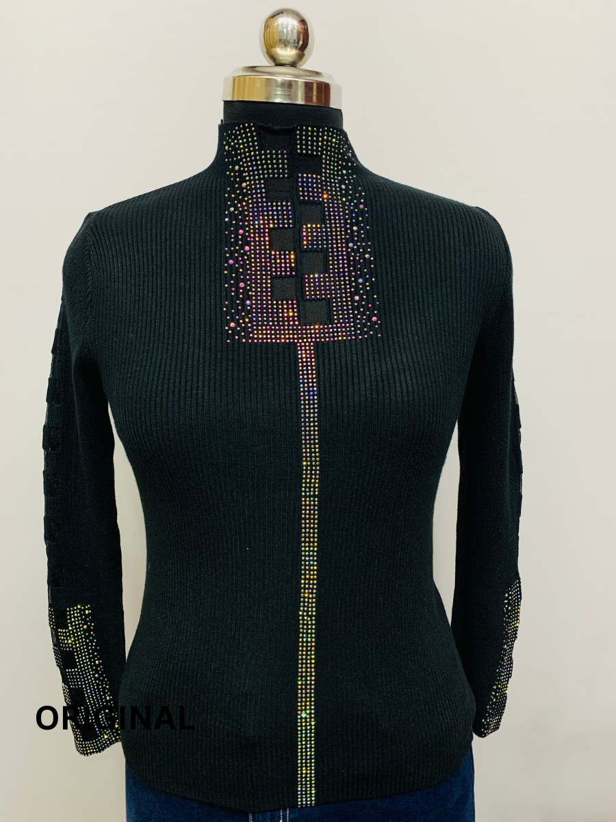 Trending Rhinestone Winter Top