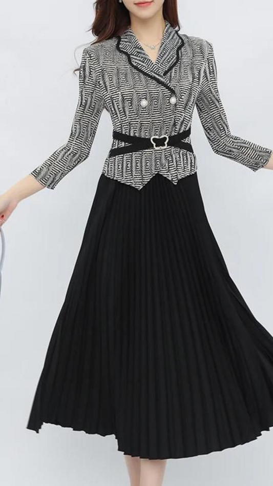 FC Tuxedo Pleated Skirt Dress